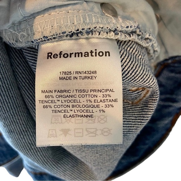 Reformation Jeans Liza Straight Leg Palermo Destroyed - Picture 7 of 8